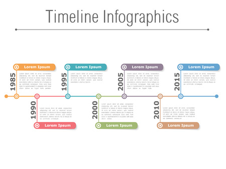 Timeline infographics design template, process diagramのイラスト素材