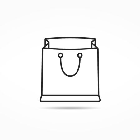 Shopping bag line minimal iconのイラスト素材