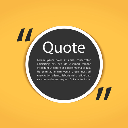 Round paper sticker for your text with quotes on yellow backgroundのイラスト素材