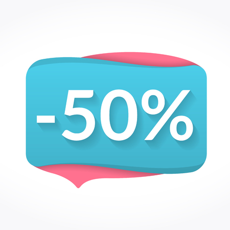 Sale sticker, blue discount label, vector eps10 illustrationのイラスト素材