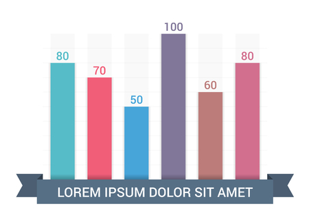 Bar graph template, business info graphicsのイラスト素材