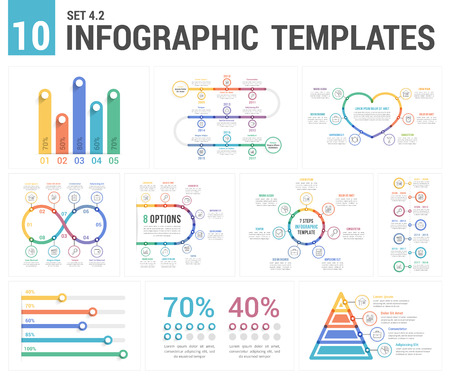 10 infographic templates designのイラスト素材