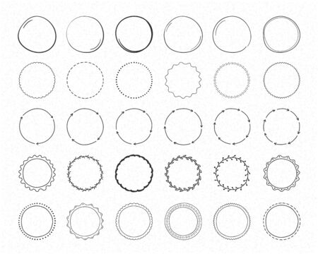 Hand Drawn Circlesのイラスト素材