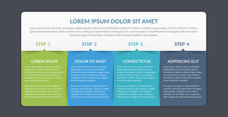 Infographic template with 4 elements for your text, vector eps10 illustrationのイラスト素材