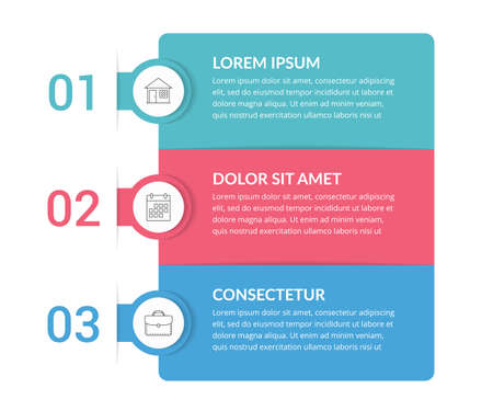 Infographic template with 3 steps, workflow, process chart, vector eps10 illustrationのイラスト素材