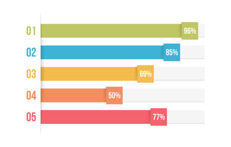 Bar graph template, business infographics, vector illustrationのイラスト素材