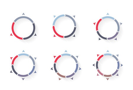 Circle arrows with side arrows, circle infographics, vector eps10 illustrationのイラスト素材