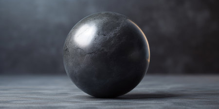 Black marble sphere, Generative AIの素材