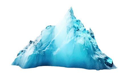 Iceberg isolated on white background, Generative AIの素材