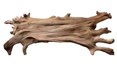 Driftwood isolated on white backgroundの素材