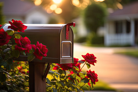 Close-up of postal box on the streetの素材