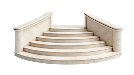 Staircase isolated on white backgroundの素材