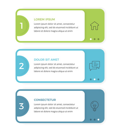 Three frames with numbers and place for your icons and text, business infographics template, workflow chart, vector eps10 illustrationのイラスト素材