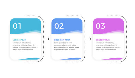 Three connected frames with numbers and place for your text, business infographics template, workflow chart, vector eps10 illustrationのイラスト素材
