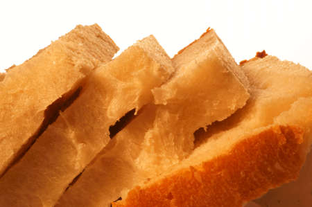 white bread on a white background