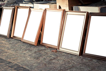 Few classic framesy whit free place to past pictureの写真素材