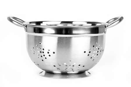 One pot isolated on white background. Black and white photo.の写真素材
