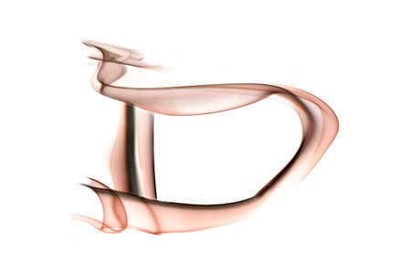 Big red letter A done whit smoke isolated on white backgroundの写真素材