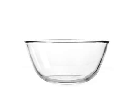 Empty vase of glass, isolated on a white backgroundの写真素材