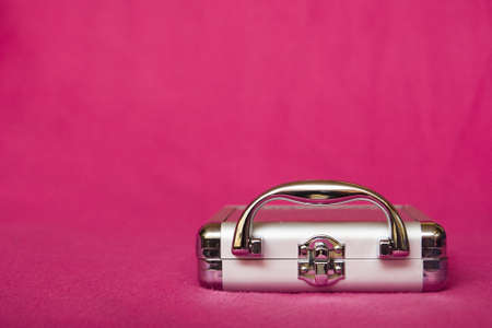 case lay with the handle raisedの写真素材