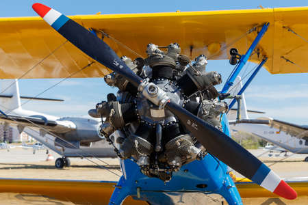 plane of the Second World War, part of the collection Infante de Orleans, Spanish association for the preservation of older aircraft  Exhibition の写真素材