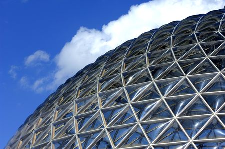 Geodesic dome constructionの写真素材