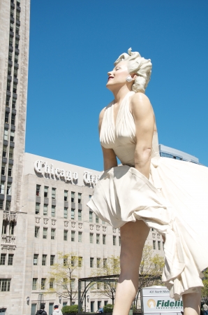 Marilyn Monroe statue in Chicago, ILのeditorial素材