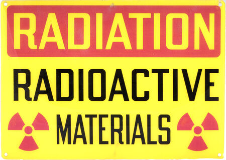 Vintage Radioactive materials sign の写真素材
