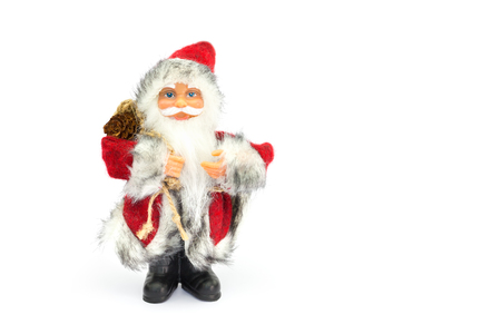 Father Christmas figurine isolated on whiteの写真素材