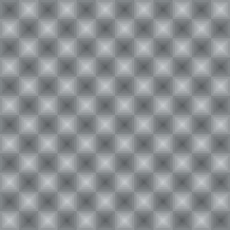 Neon squares vector seamless pattern in shiny silver colorのイラスト素材
