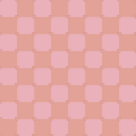 Neutral pink colors seamless vector pattern with tiny heartsのイラスト素材