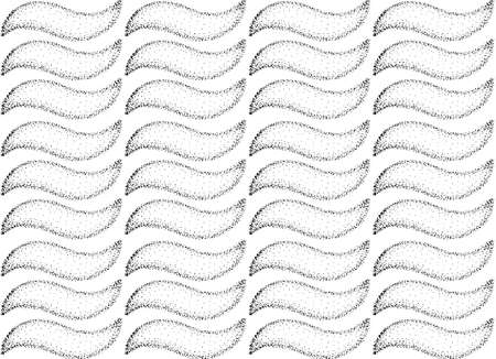 Beach sand simple hand drawn abstract vector seamless pattern. Dots stippling ink style. Isolated on whiteのイラスト素材