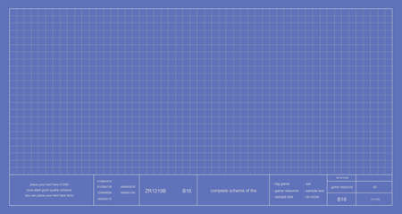 Blueprint project scheme. Vectorのイラスト素材