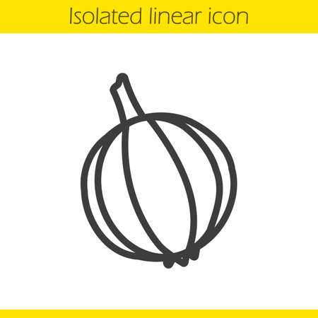 Garlic linear icon. Thin line illustration. Contour symbol. Vector isolated outline drawingのイラスト素材