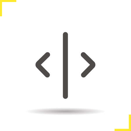 Open door icon. Drop shadow silhouette symbol. Elevator open door button. Vector isolated illustrationのイラスト素材