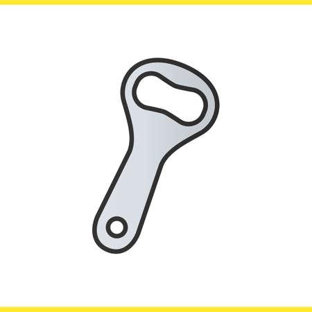 Bottle opener color icon. Isolated vector illustrationのイラスト素材