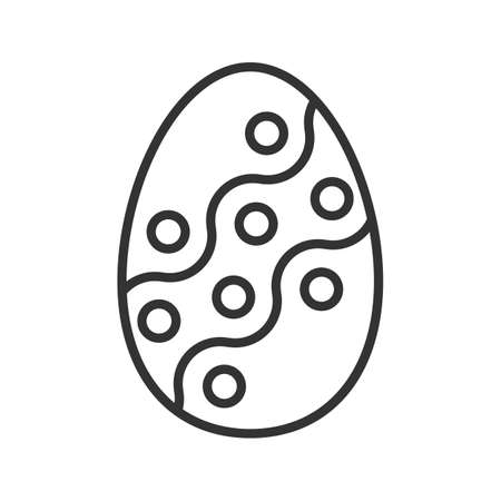 Easter egg linear icon. Thin line illustration. Contour symbol. Vector isolated outline drawingのイラスト素材