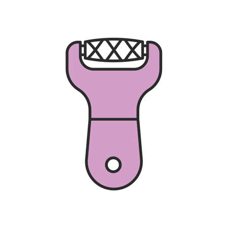 Foot file color icon. Foot scrubber. Isolated vector illustrationのイラスト素材