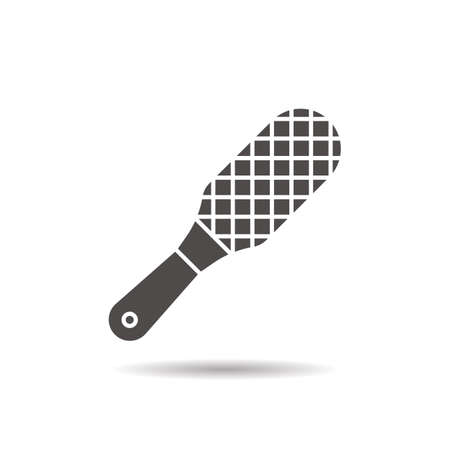 Foot rasp glyph icon. Drop shadow silhouette symbol. Foot scrubber. Negative space. Vector isolated illustrationのイラスト素材