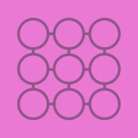 Structure symbol color linear icon. Composition abstract metaphor. Thin line contour symbols on color background. Vector illustrationのイラスト素材