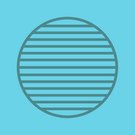 Whole symbol color linear icon. Sliced circle. Thin line contour symbols on color background. Vector illustrationのイラスト素材