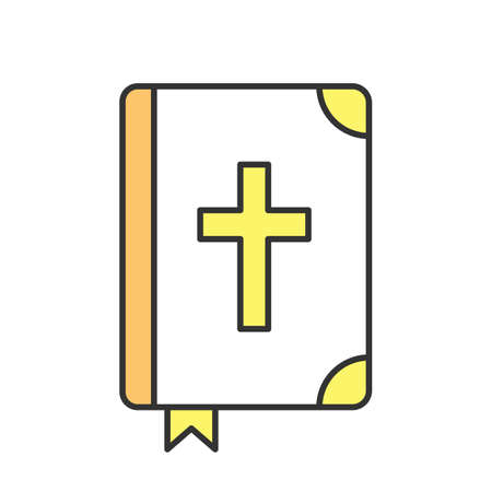 Holy Bible color icon. Isolated vector illustrationのイラスト素材