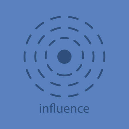 Influence glyph color icon. Silhouette symbol. Negative space. Vector isolated illustrationのイラスト素材