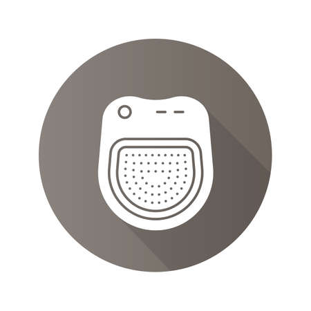 Spa salon bath flat design long shadow glyph icon. Vector silhouette illustrationのイラスト素材