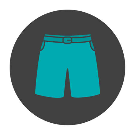 Swimming trunks glyph color icon. Sport shorts. Silhouette symbol on black background. Negative space. Vector illustrationのイラスト素材