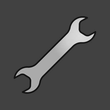 Wrench, spanner color icon. Construction tool. Household service. Renovation and repair instrument. Isolated vector illustrationのイラスト素材