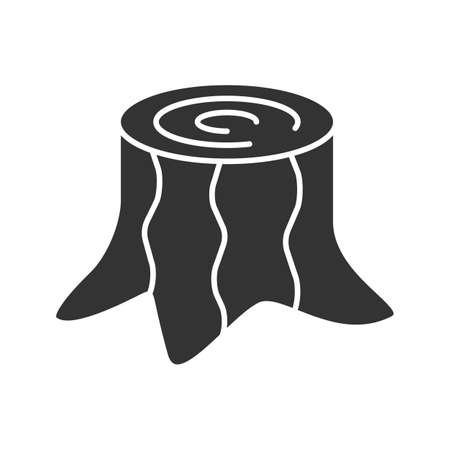 Stump glyph iconのイラスト素材