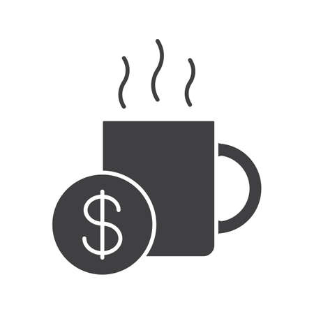 Buy cup of tea glyph icon.のイラスト素材