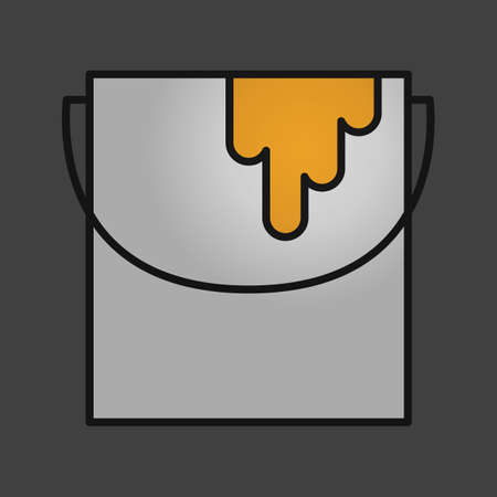 Paint bucket color icon. Isolated vector illustrationのイラスト素材