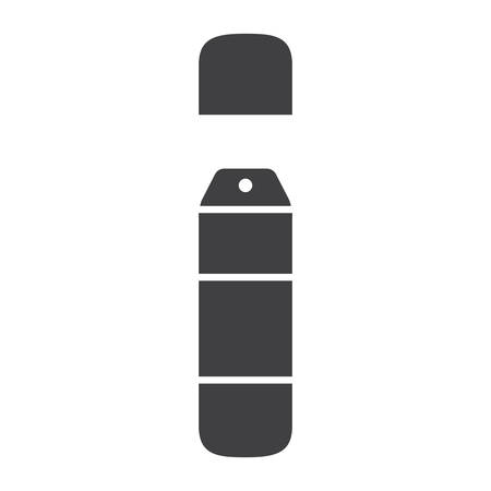 Spray antiperspirant glyph icon. Silhouette symbol. Deodorant. Negative space. Vector isolated illustrationのイラスト素材